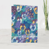 Romantische blauwe bloesems waterkleur kaart (Achterkant)