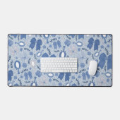 Romantische blauwe bogen en Rozen Bureaumat (Keyboard & Muis)