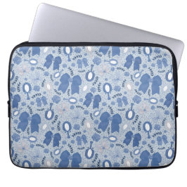 Romantische blauwe bogen en Rozen Laptop Sleeve