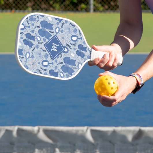 Romantische blauwe bogen en Rozen Pickleball Paddle (Insitu)