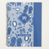Romantische blauwe bogen en Rozen Planner (Voorkant)