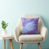 Romantische blauwe floralen werpen kussen (Stoel)