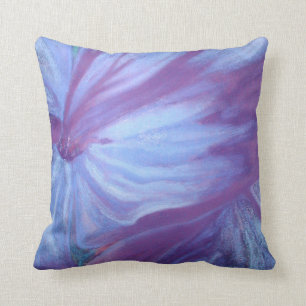 Romantische blauwe floralen werpen kussen