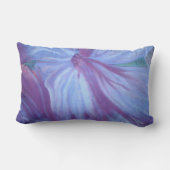 Romantische blauwe floralen werpen kussen (Achterkant)