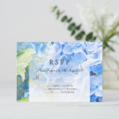 Romantische blauwe hemel, aanvraag RSVP-kaart RSVP Kaartje (Staand voorkant)