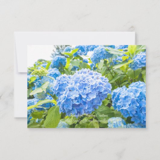 Romantische blauwe hemel, aanvraag RSVP-kaart RSVP Kaartje (Achterkant)