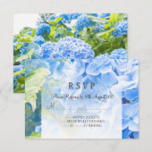 Romantische blauwe hemel, aanvraag RSVP-kaart RSVP Kaartje (Voorkant / Achterkant)