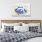 Romantische Blauwe Hortensia's Canvas Afdruk (Insitu (Slaapkamer))