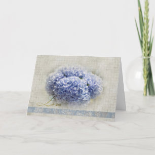Romantische Blauwe Hortensia's Kaart