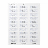 Romantische Blauwe Marmeren Bruiloft Etiket (Full Sheet)