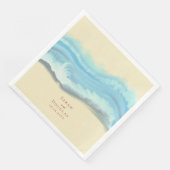 Romantische Blauwe Oceaangolf Dinner Servetten (Hoek)