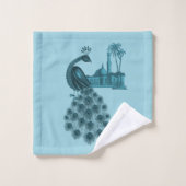 Romantische Blauwe Pauw Bad Handdoek (Wasdoekje)