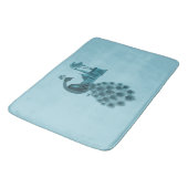 Romantische Blauwe Pauw Badmat (Gekanteld)