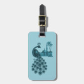 Romantische Blauwe Pauw Bagagelabel (Voorkant verticaal)