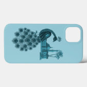Romantische Blauwe Pauw Case-Mate iPhone Case (Achterkant (horizontaal))
