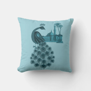 Romantische Blauwe Pauw Kussen