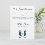 Romantische Blauwe Regency HBT Botanische Silhouet Kaart (Staand voorkant)