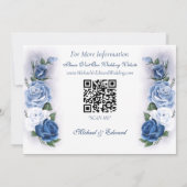 Romantische Blauwe Regency HBT Botanische Silhouet Save The Date (Achterkant)