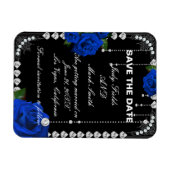 Romantische blauwe Rozen en diamanten slaan de dat Magneet (Horizontaal)