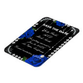 Romantische blauwe Rozen en diamanten slaan de dat Magneet (Linkerzijde)