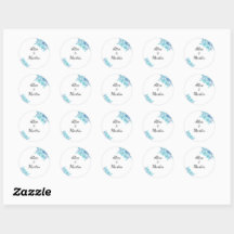 Romantische blauwe sticker