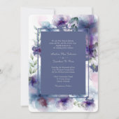 Romantische Blauwe Waterverf Floral Formele bruilo Kaart (Voorkant)