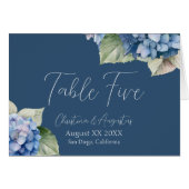 Romantische Blauwe Waterverf Hydrangea Bloemen op (Voorkant Horizontaal)