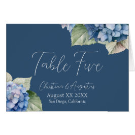 Romantische Blauwe Waterverf Hydrangea Bloemen op 