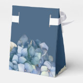 Romantische Blauwe Waterverf Hydrangea Bloemen op  Bedankdoosjes (Achterkant)