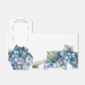 Romantische Blauwe Waterverf Hydrangea Flowers Bedankdoosjes (Uitgevouwen)