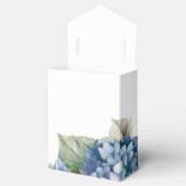 Romantische Blauwe Waterverf Hydrangea Flowers Bedankdoosjes (Geopend)