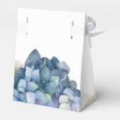 Romantische Blauwe Waterverf Hydrangea Flowers Bedankdoosjes (Achterkant)