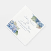 Romantische Blauwe Waterverf Hydrangea Flowers Servet (Hoek)