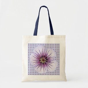 Romantische Bleke Blauwe Geraniumventilator Tote Bag