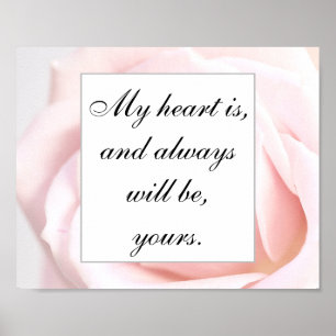 Romantische Bleke Roze Bloemige Jane Austen Liefde Poster