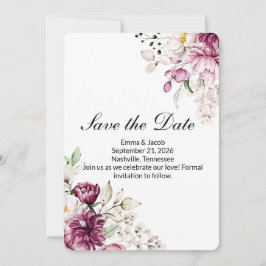 Romantische Bloei Bloem Pioenroos Save The Date