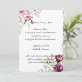 Romantische Bloei Bloemige Pioen Kaart (Staand voorkant)