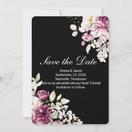 Romantische Bloei Bloemige Pioen Save The Date