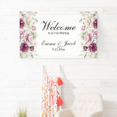 Romantische Bloei Bloemige Pioen Spandoek (Insitu)