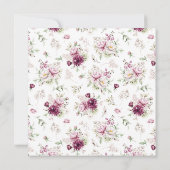 Romantische Bloei Bloemige Pioen Vijfhoek Bedankkaart (Achterkant)