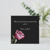 Romantische Bloei Bloemige Pioenroos Bedankkaart (Staand voorkant)