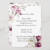 Romantische Bloei Bloemige Pioenroos Kaart (Voorkant / Achterkant)