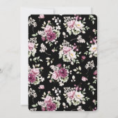 Romantische Bloei Bloemige Pioenroos Save The Date (Achterkant)