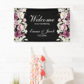 Romantische Bloei Bloemige Pioenroos Spandoek (Insitu)