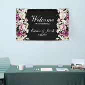 Romantische Bloei Bloemige Pioenroos Spandoek (Beurs)