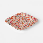 Romantische bloei: Valentijnsdag Papieren Bordje (Gebogen)