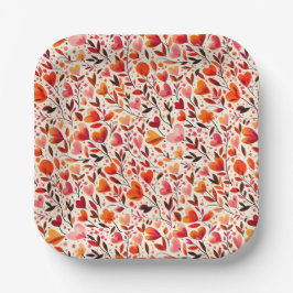 Romantische bloei: Valentijnsdag Papieren Bordje