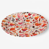 Romantische bloei: Valentijnsdag Papieren Bordje (Gekanteld)