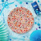 Romantische bloei: Valentijnsdag Papieren Bordje (Feest)