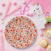 Romantische bloei: Valentijnsdag Papieren Bordje (Feest)